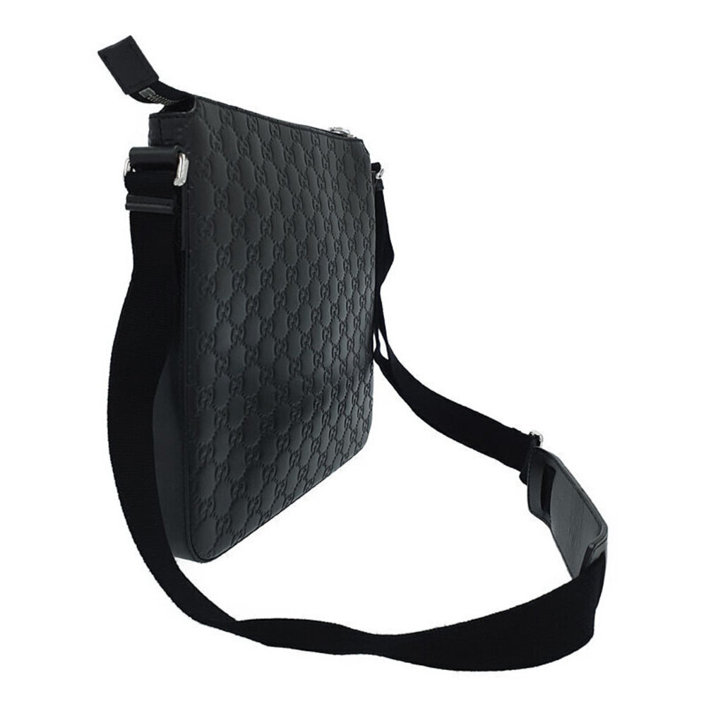 Gucci Leather ssima Bag Messenger Signature Crossbody Black